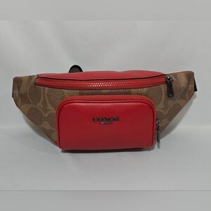 Coach New York Leather Racer SM BB MXISG Belt Bag/Fanny Pack